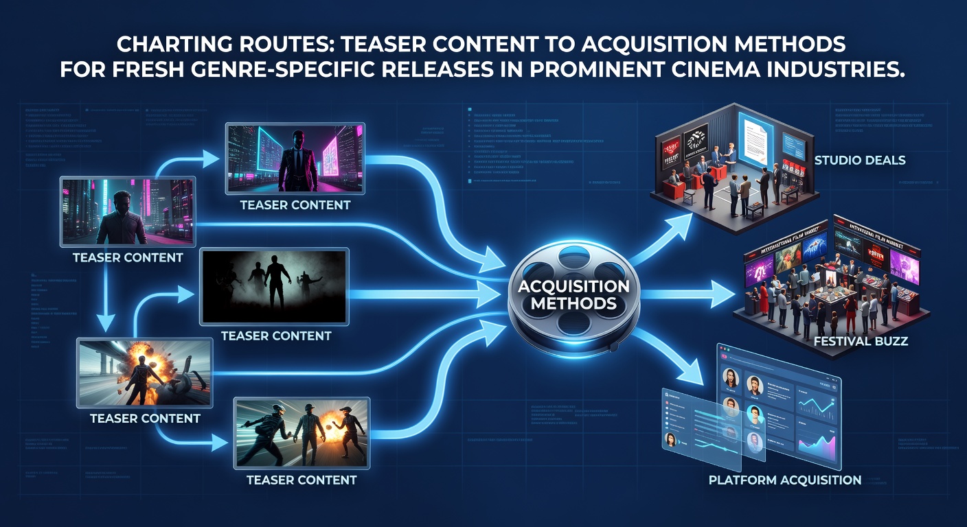 Teaser content display on digital platforms leading to film acquisition options