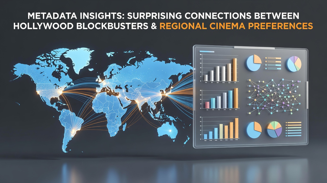 Metadata visualization showing connections between Hollywood blockbusters and regional cinema preferences across different markets