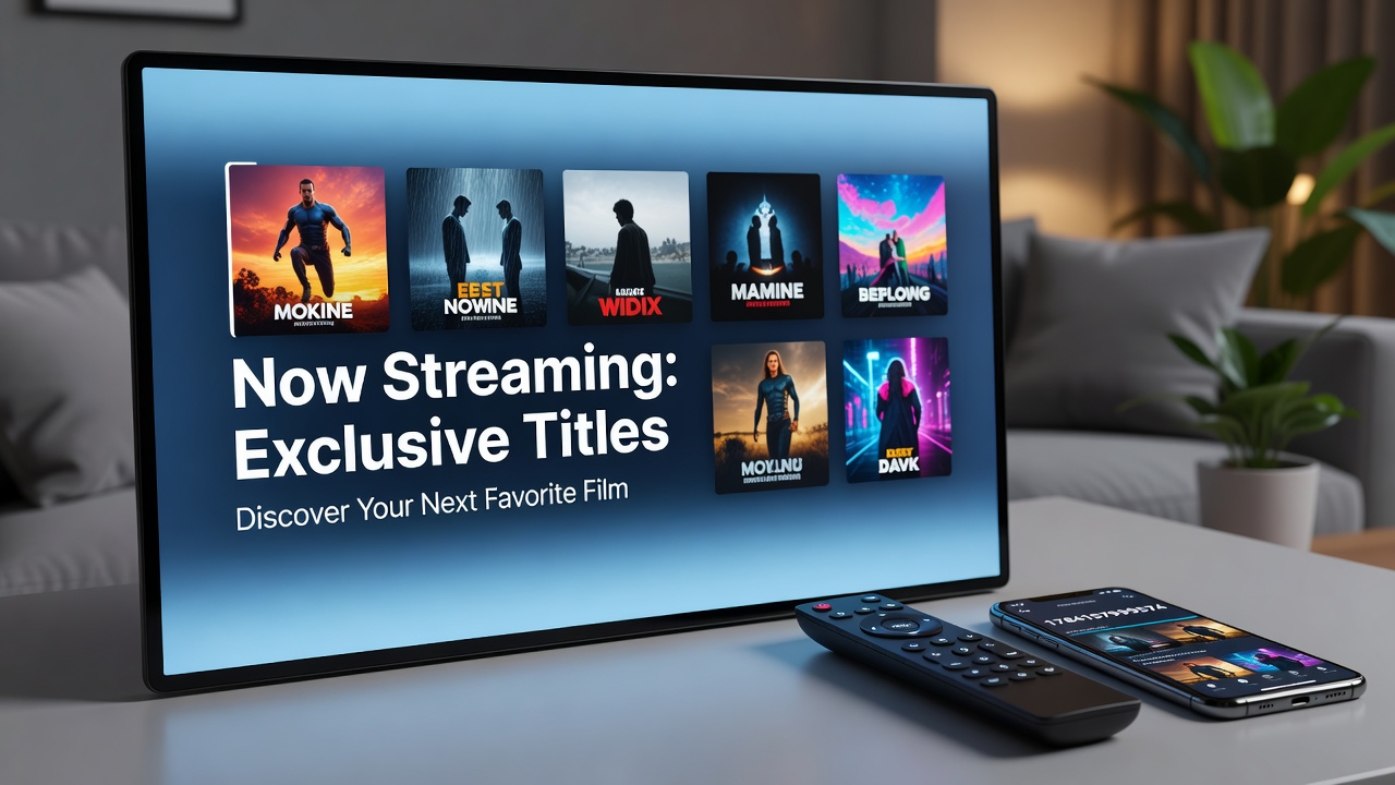 Overview of online movie streaming interface showing multiple device options and content libraries
